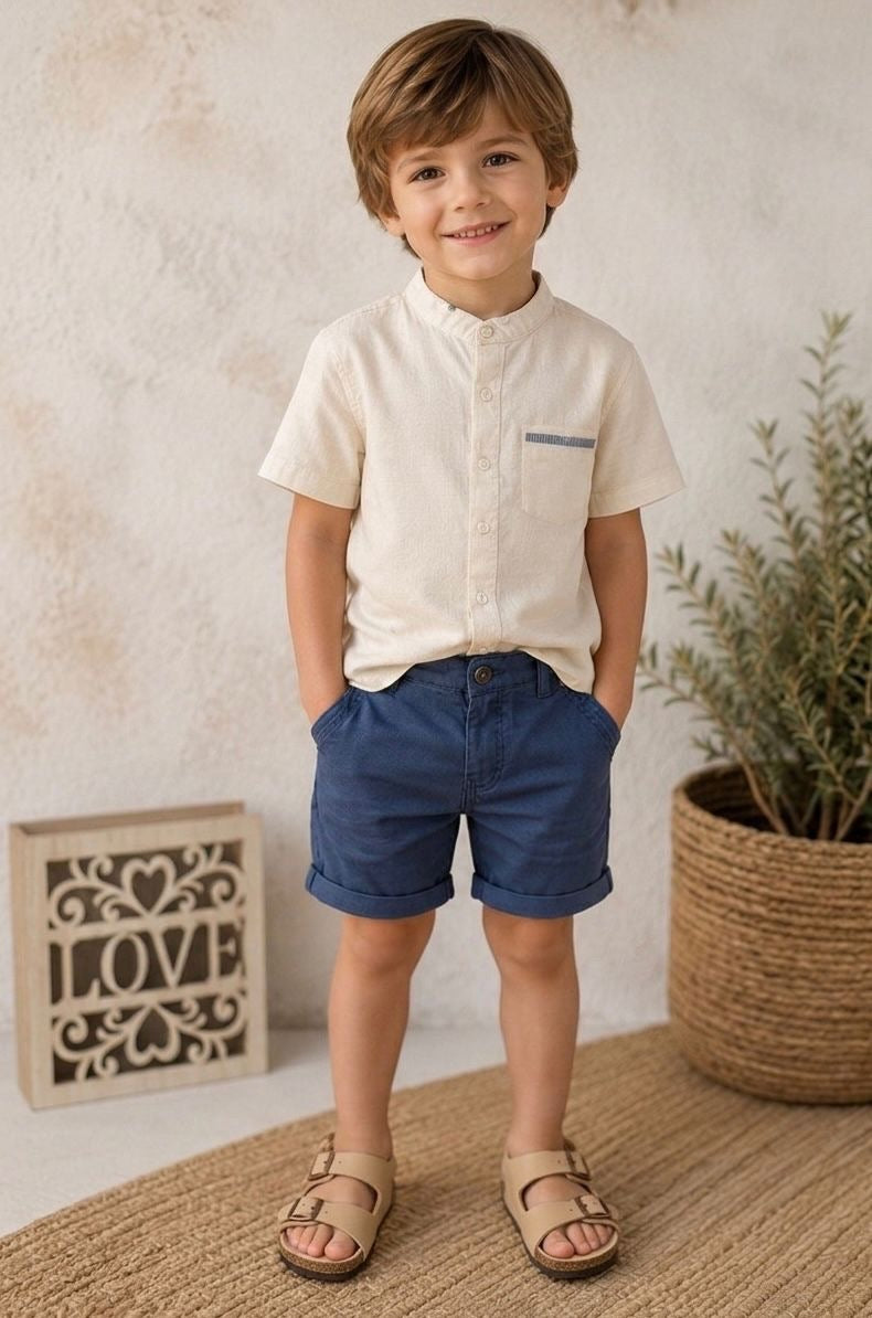 Conjunto camisa + pantalón azul