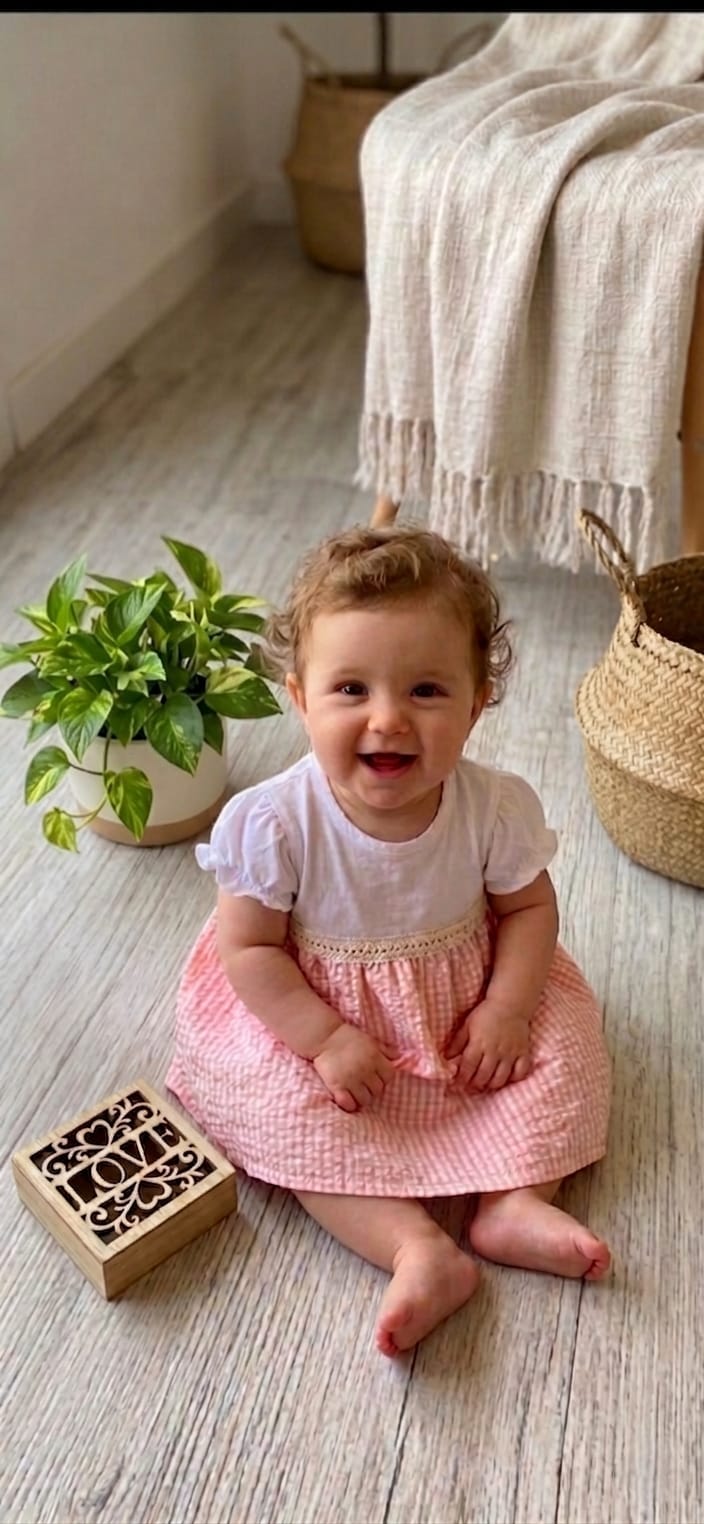 Vestido cuadro Vichy rosa