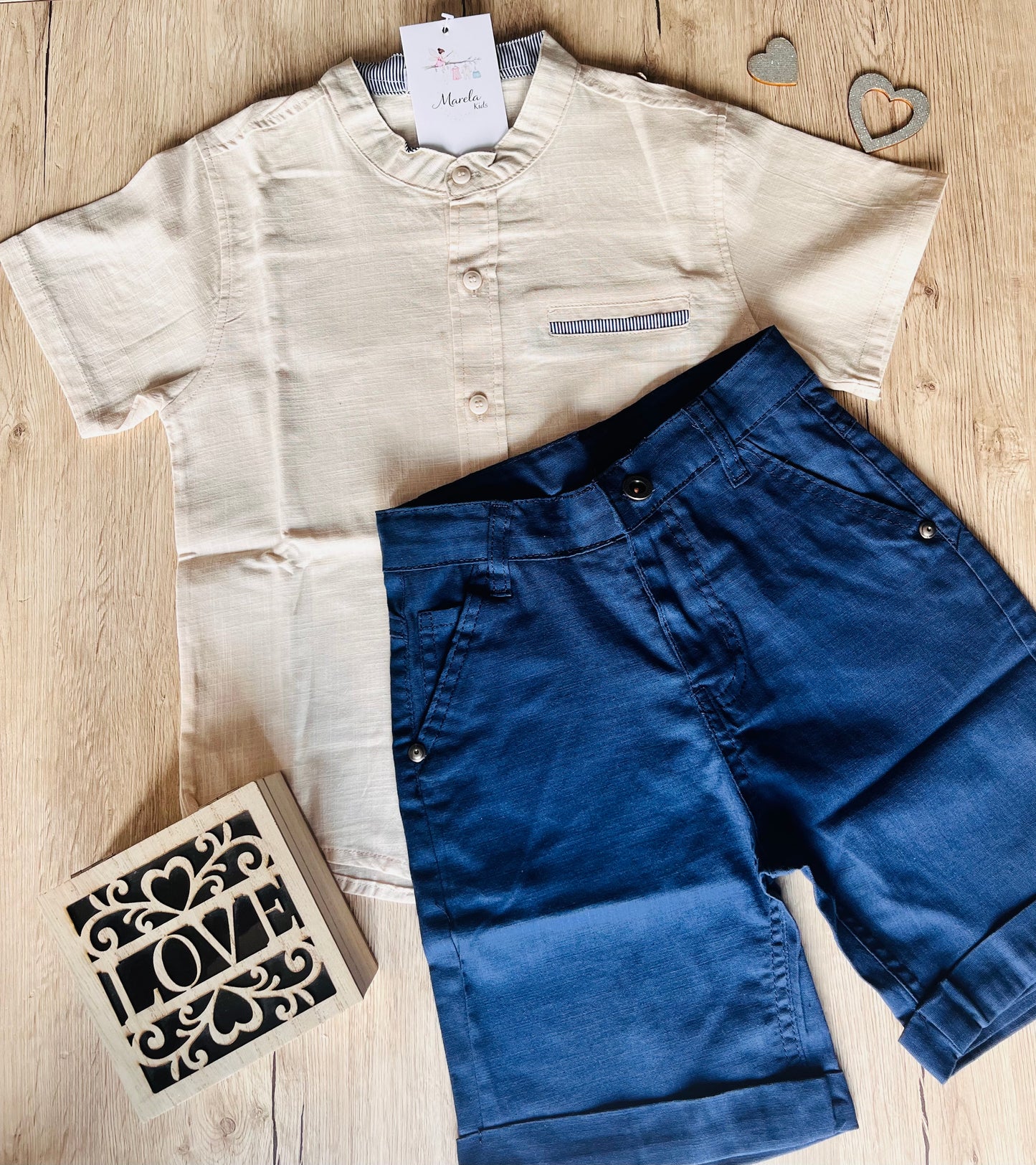 Conjunto camisa + pantalón azul