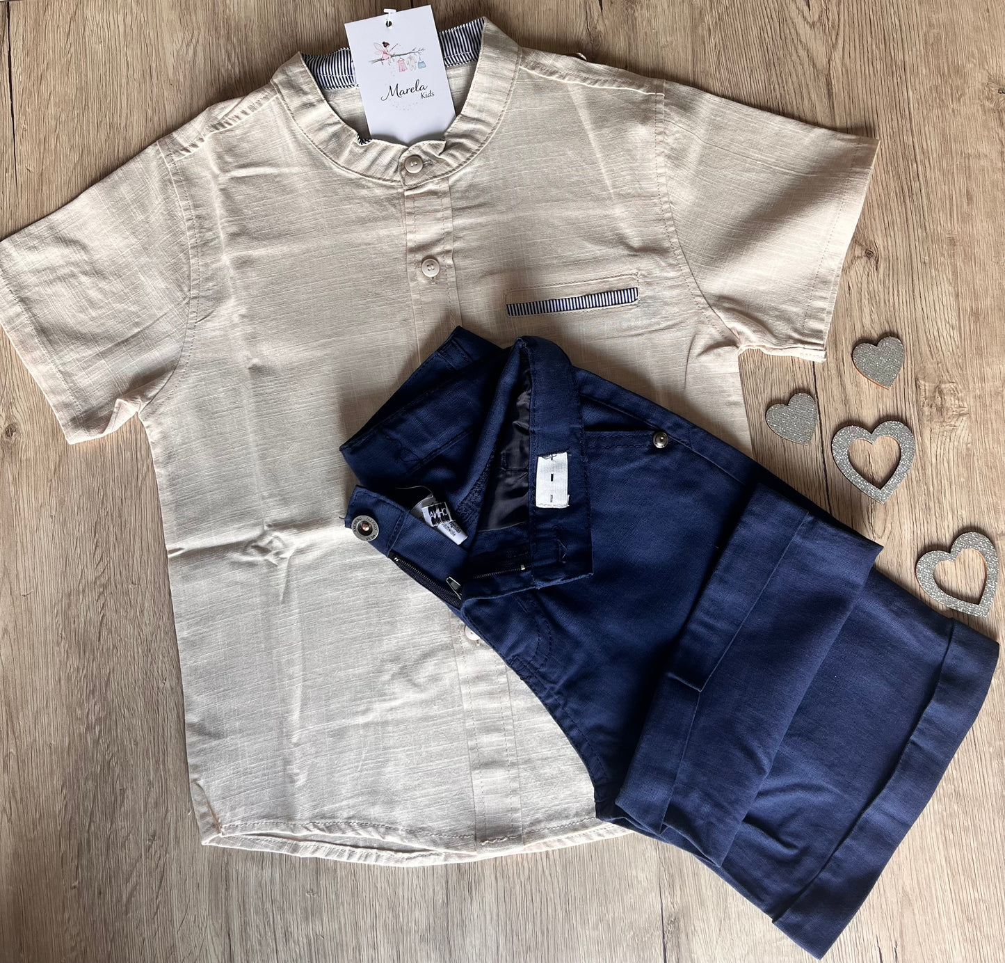Conjunto camisa + pantalón azul