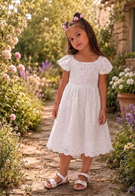 Vestido blanco bordados