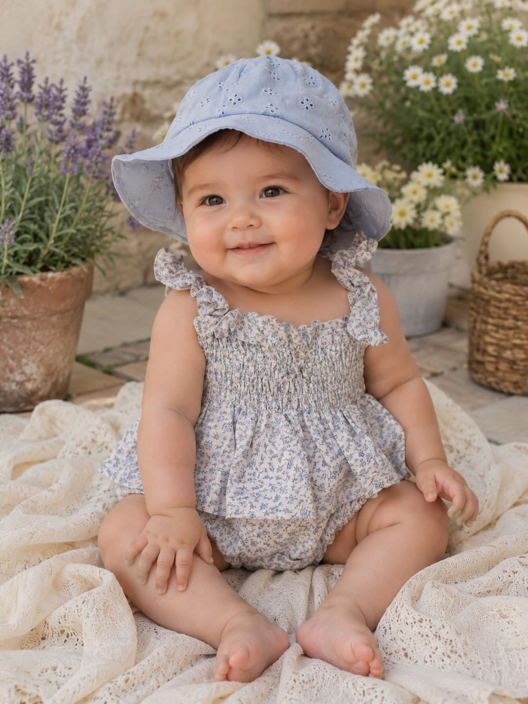Ranita + gorrito azul