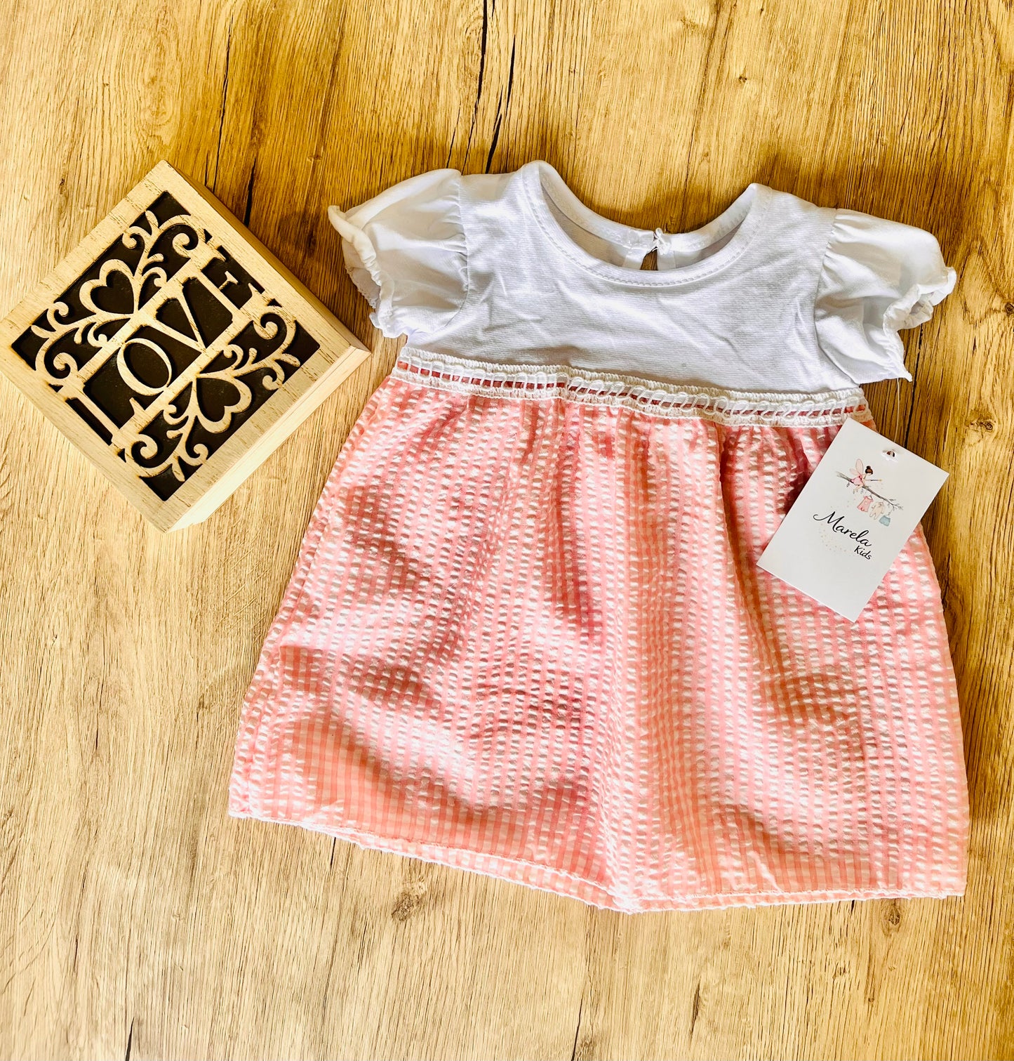 Vestido cuadro Vichy rosa